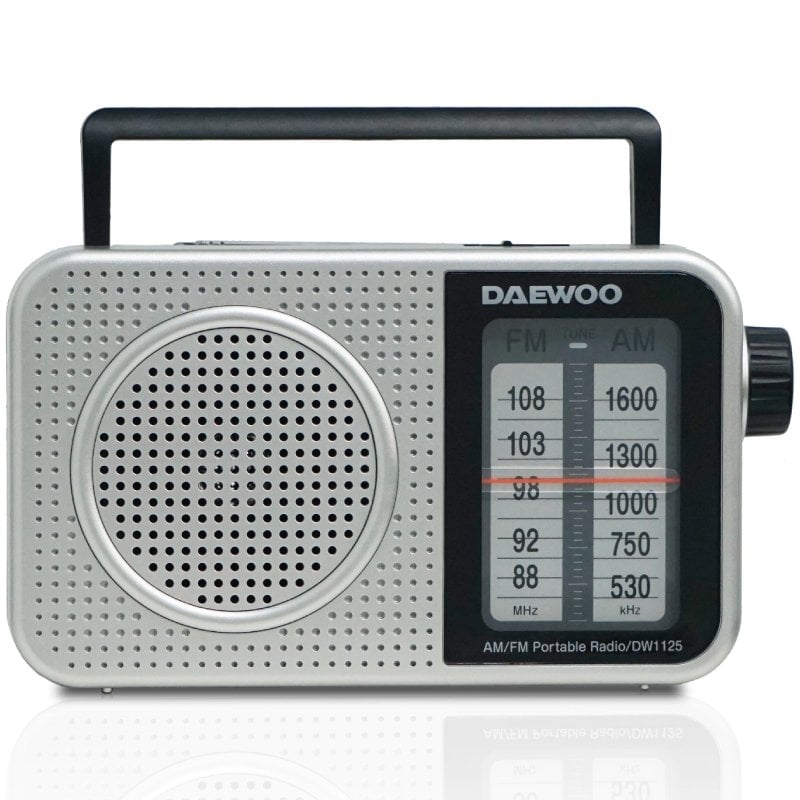 Radio Portátil Daewoo DW1125/ a Pilas/ Gris Metalizado 8436533800015 DW1125 DAE-RADIO DW1125