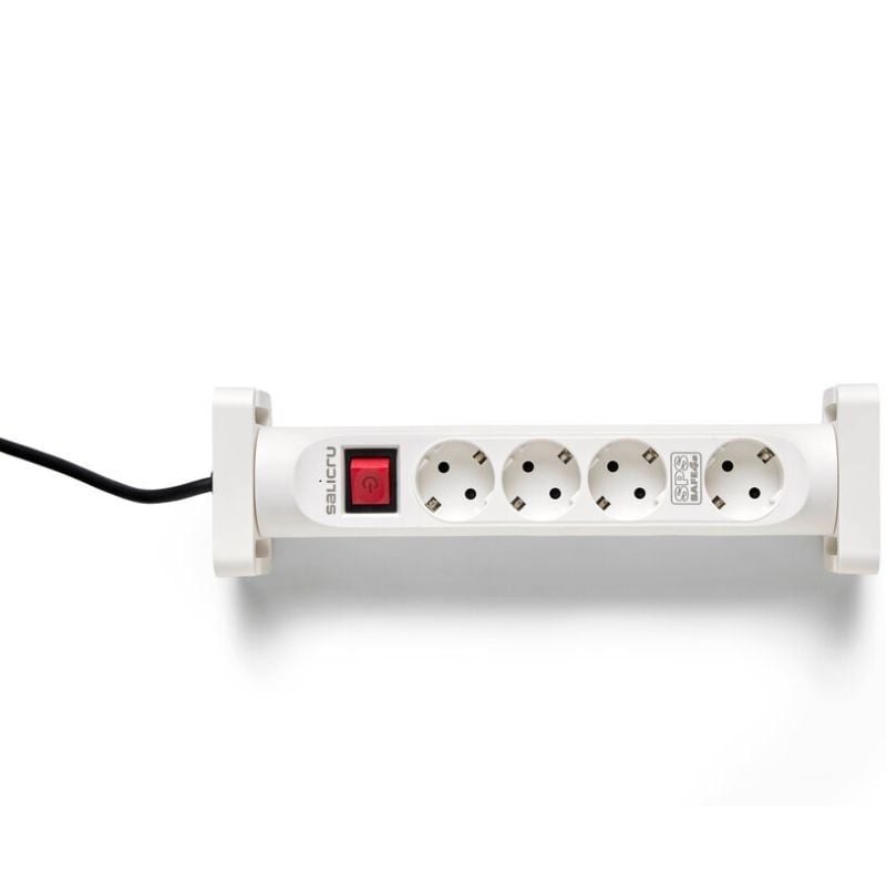 Regleta con interruptor Salicru SAFE 4S/ 4 Tomas de corriente/ Cable 1.4m/ Blanca - Imagen 2