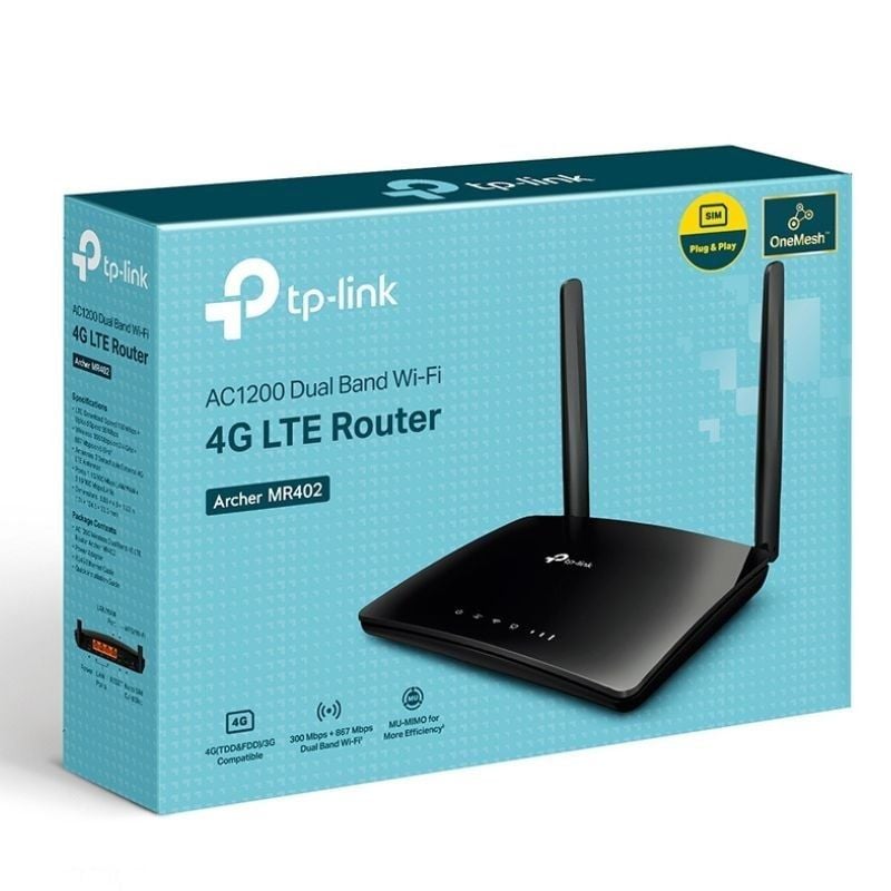 Router Inalámbrico 4G TP-Link Archer MR402 1200Mbps/ 2.4GHz 5GHz/ 2 Antenas/ WiFi 802.11ac/n/a/b/g/n - Imagen 4
