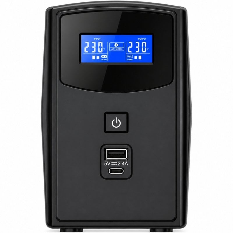 SAI Línea Interactiva Phasak SIRIUS 800 VA Interactive/ 800VA-480W/ 2 Salidas/ Formato Torre - Imagen 3