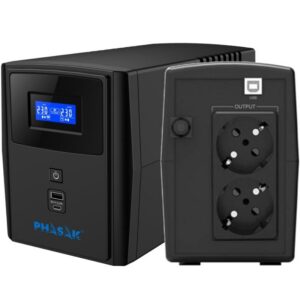 SAI Línea Interactiva Phasak SIRIUS 800 VA Interactive/ 800VA-480W/ 2 Salidas/ Formato Torre 5605922011933 PH 7308 PHK-SAI SIRIUS 800 VA INT