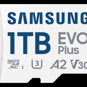 SAMSUNG MICROSD (MB-MC1T0SA/EU) EVO PLUS/1TB/CLASS 10/GARANTIA 10 AÑOS (Q3'24) 8806095385112 | P/N: MB-MC1T0SA/EU | Ref. Artículo: 1386442