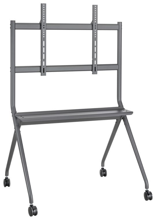SOPORTE SUELO AISENS RUEDAS BANDEJA DVD PANTALLA 120KG 50-86 8436574708271 FT86FE-143