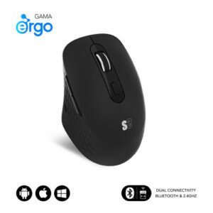SUBBLIM Ratón CURVE ERGO DUAL MOUSE BATTERY BLACK 8436586742997 | P/N: SUBMO-EDCUR01 | Ref. Artículo: 1376463