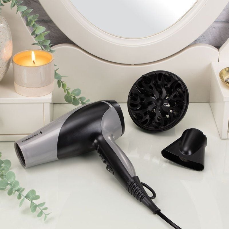 Secador Remington Ionic Dry 2200/ 2200W/ Iónico/ Negro y Gris - Imagen 2