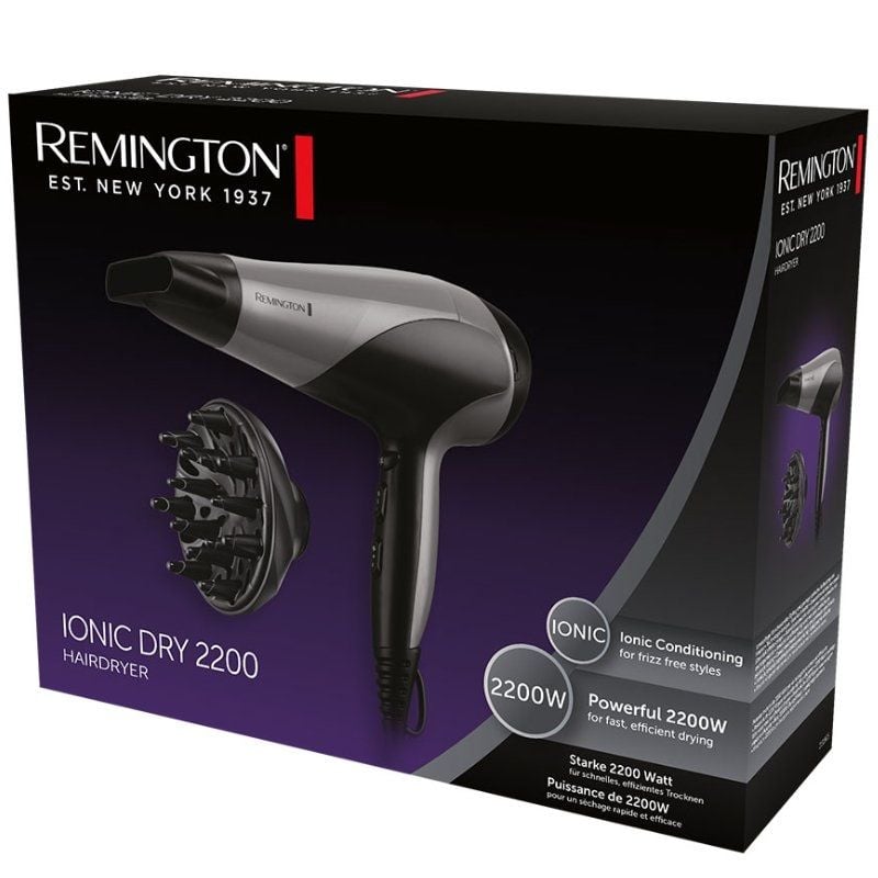 Secador Remington Ionic Dry 2200/ 2200W/ Iónico/ Negro y Gris - Imagen 3