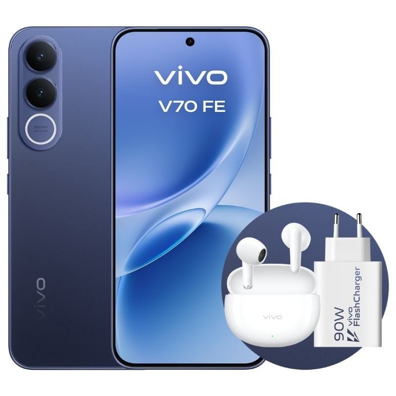 Smartphone Vivo V70 FE 8GB/ 256GB/ 6.83"/ 5G/ Azul/ Incluye Cargador + Auriculares - Imagen 2