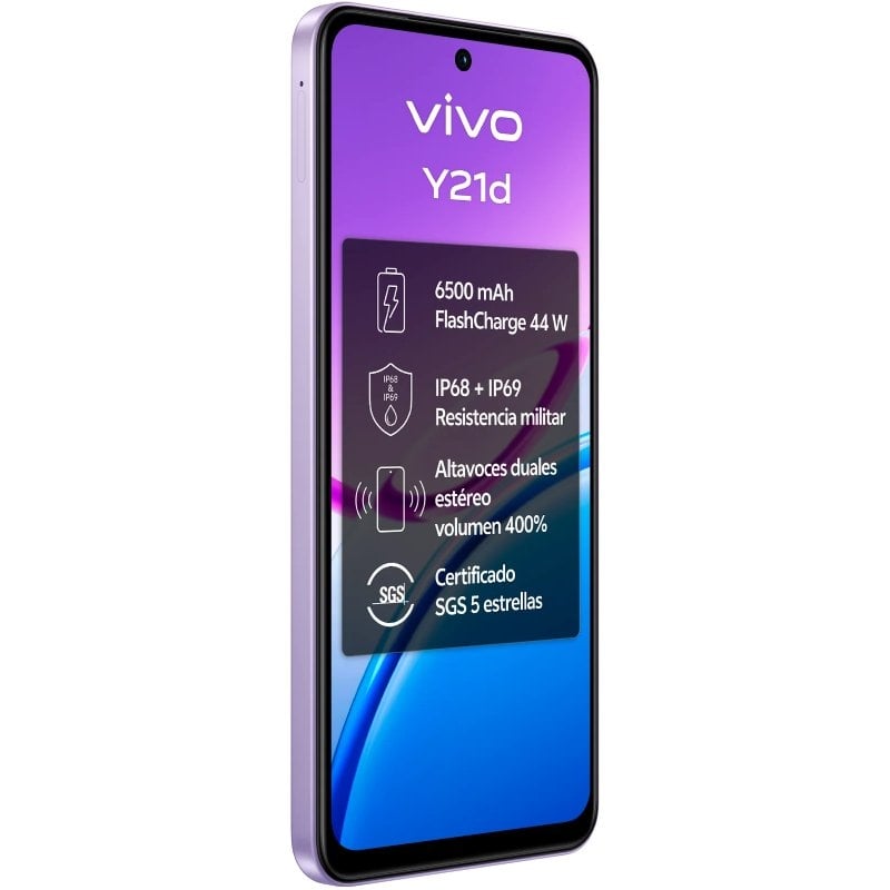 Smartphone Vivo Y21d 4GB/ 128GB/ 6.68"/ Púrpura - Imagen 3