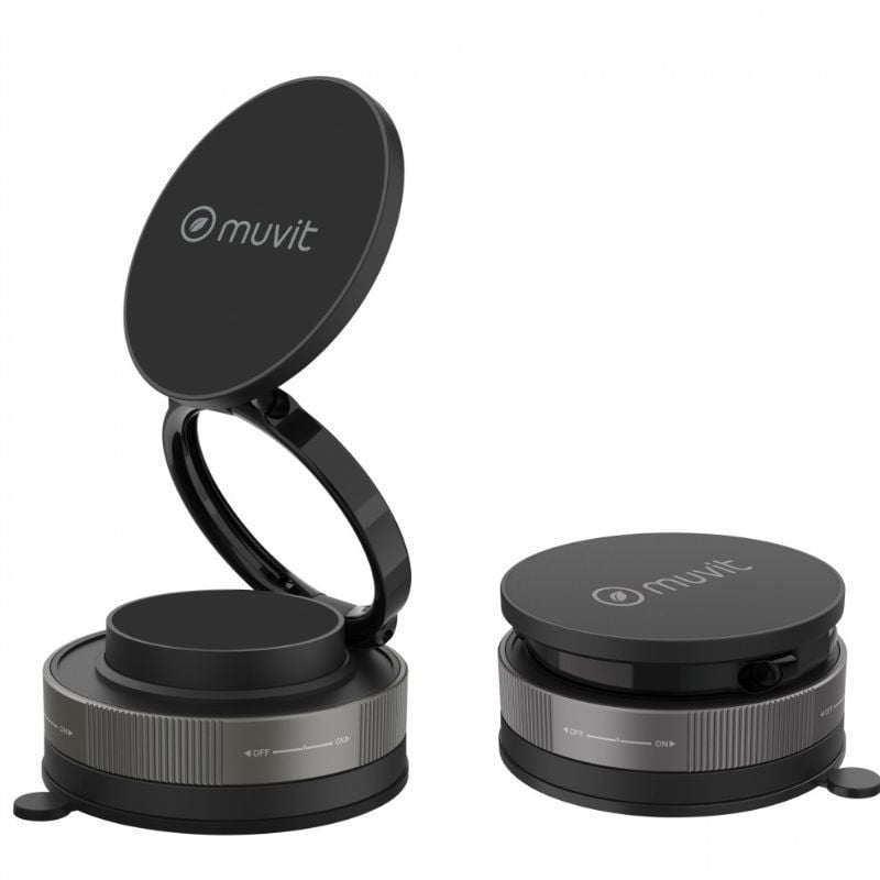 Soporte de Smartphone para Coche Muvit For Change MCCHL0035/ Negro 8426801179509 MCCHL0035 MUV-SOP MCCHL0035