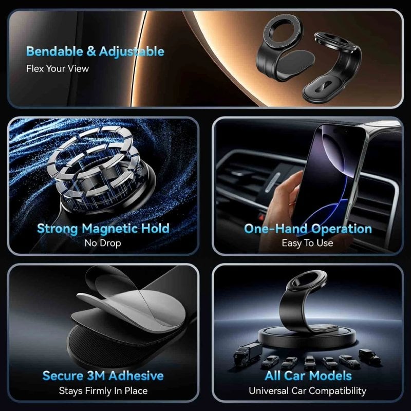 Soporte de Smartphone para Coche Vention KSIB0/ Negro - Imagen 3