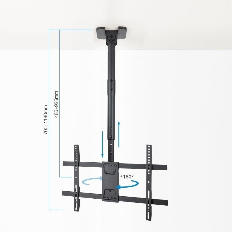 Soporte de Techo Giratorio/ Inclinable/ Nivelable TooQ LPCE1186TSLI-B para TV de 43-86"/ hasta 60kg - Imagen 3
