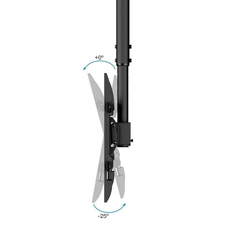 Soporte de Techo Giratorio/ Inclinable/ Nivelable TooQ LPCE1186TSLI-B para TV de 43-86"/ hasta 60kg - Imagen 4