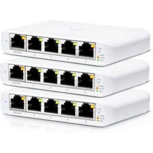 Switch Gestionable Ubiquiti USW-Flex Mini 5 Puertos/ RJ45 10/100/1000 PoE/ Pack 3 uds 810010071668 USW-FLEX-MINI-3 UBI-SWITCH USW-FLEX-MINI 3U