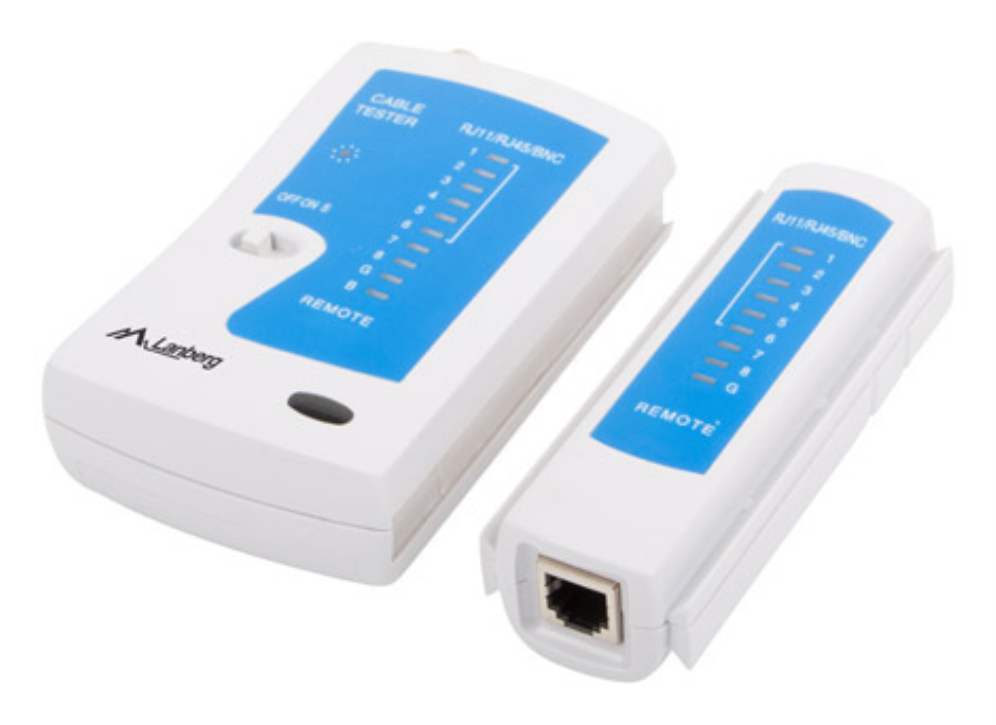TESTER CABLE LANBERG RJ45 RJ12 RJ11 UTP/FTP/SFTP COAXIAL 5901969404340 NT-0401