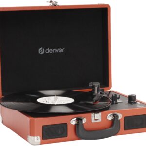 TOCADISCOS DENVER USB CON SOFTWARE DE GRABACION PARA PC ROJO 5706751026324 VPL-120R