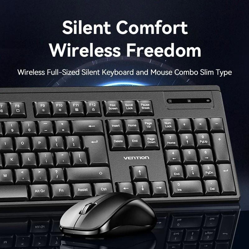 Teclado y Ratón Inalámbricos Vention Combo KTZB0-EN/ Inglés - Imagen 2