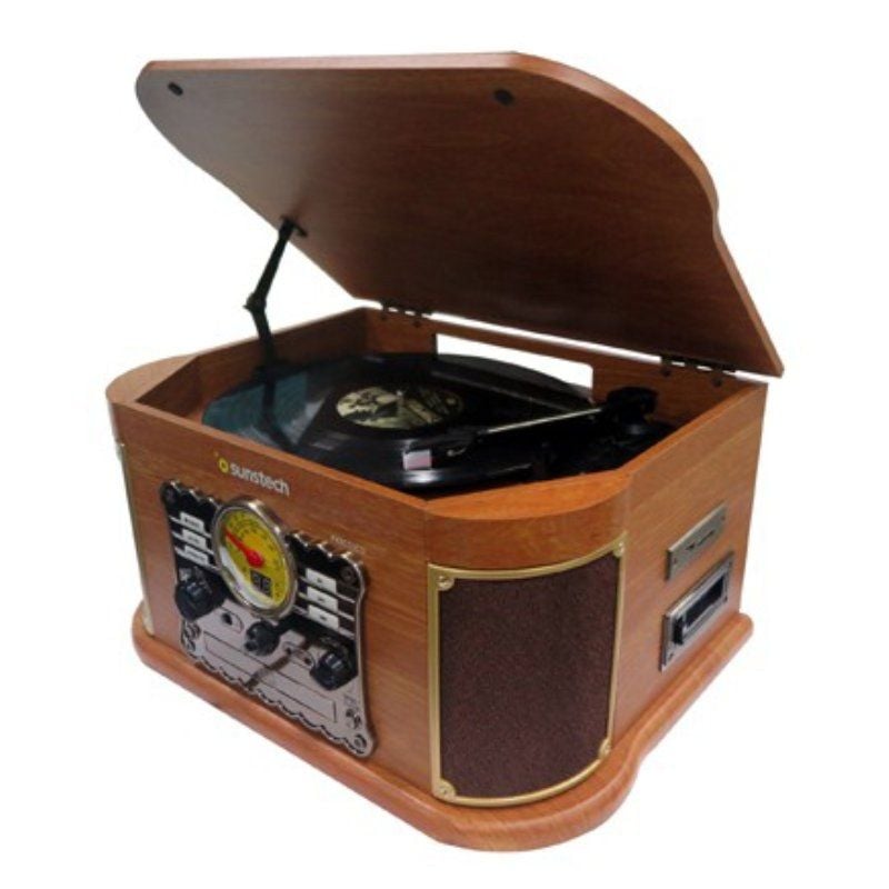 Tocadiscos Sunstech PXRC52CD/ Bluetooth/ Radio FM/ Cassette/ Conversor a MP3 - Imagen 2