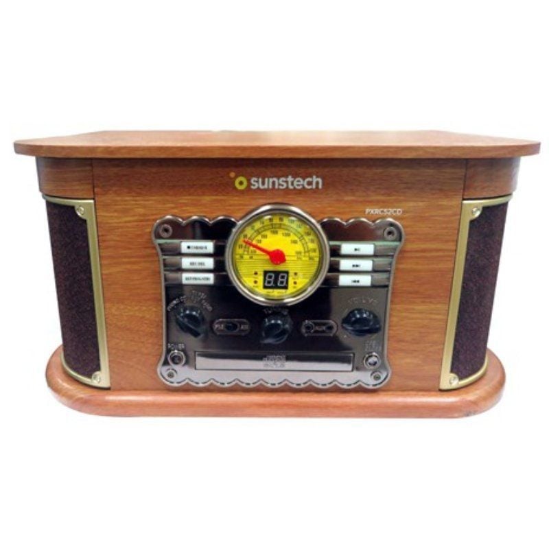 Tocadiscos Sunstech PXRC52CD/ Bluetooth/ Radio FM/ Cassette/ Conversor a MP3 - Imagen 3