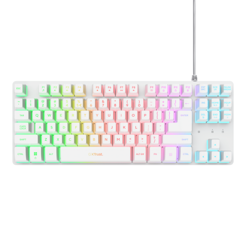 Trust GXT 833W Thado TKL teclado Juego USB QWERTY Español Blanco - Imagen 2