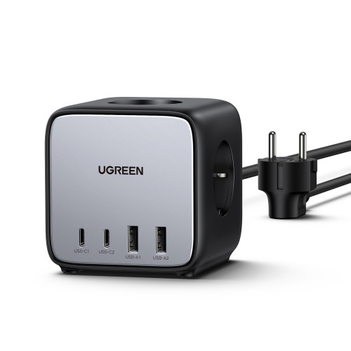 UGREEN ESTACIÓN DE CARGA NEXODE DIGINEST USB C GAN 65 W. 7 EN 1: 3 SALIDAS CA. 2USB C. 2USB A