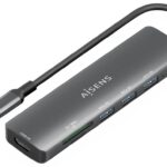 USB-C DOCK AISENS 6 EN 1 USB-C A 1XHDMI 3XUSB-A 1XSD 1XMICRO SD 15CM 8435739903131 ASUC-6P024-GR