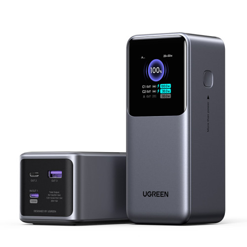 Ugreen 20000mAh 130W Fast Charging Powerbank Litio Gris - Imagen 2