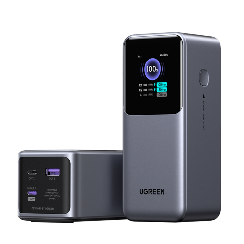 Ugreen 20000mAh 130W Fast Charging Powerbank Litio Gris - Imagen 3