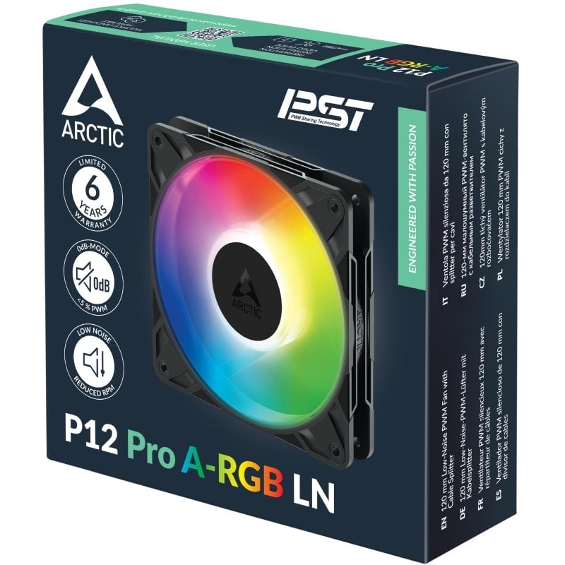 Ventilador Arctic P12 Pro A-RGB LN/ 12cm/ Negro - Imagen 5