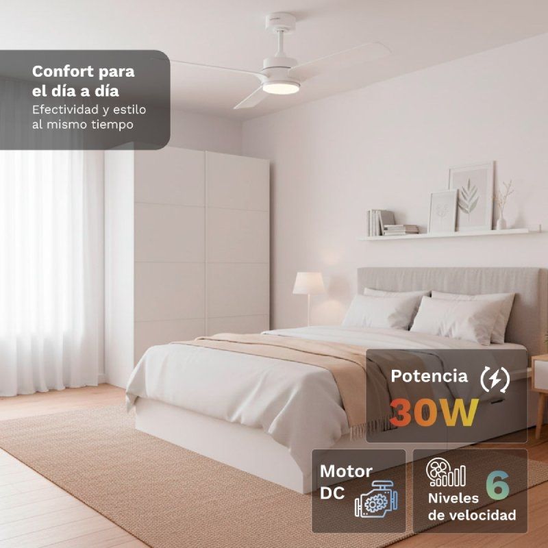 Ventilador de Techo Grunkel SKYEASY47/ 30W/ 3 Aspas 119cm/ 6 Velocidades - Imagen 2