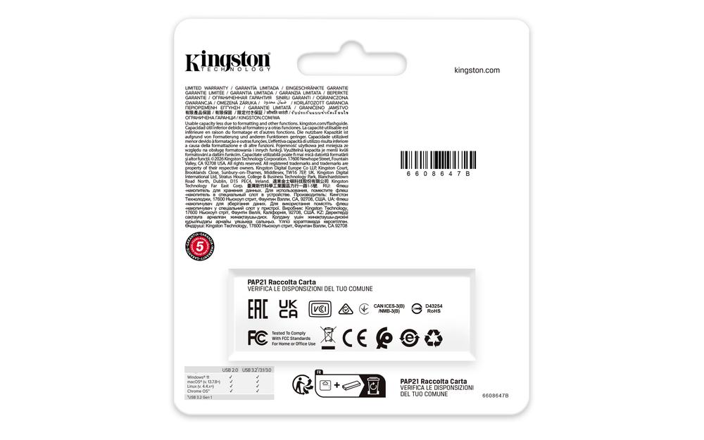 Memoria usb 3.2 kingston 512gb datatraveler exodia - Imagen 6