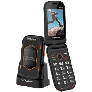 0805627306500 | P/N:  | Cod. Artículo: MGS0000034329 Telefono movil volfen ranger tipo concha negro - amarillo base de carga
