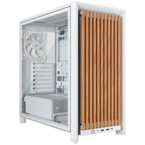 0840440417897 | P/N: CC-9011341-WW | Cod. Artículo: DSP0000040936 Caja ordenador gaming corsair frame 4000d rs wood atx cristal templado blanca