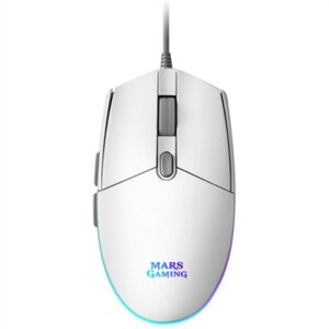 4710562757996 | P/N: MMGW | Cod. Artículo: DSP0000008879 Raton mars gaming mmgw optico usb 6 botones 3200ppp rgb blanco