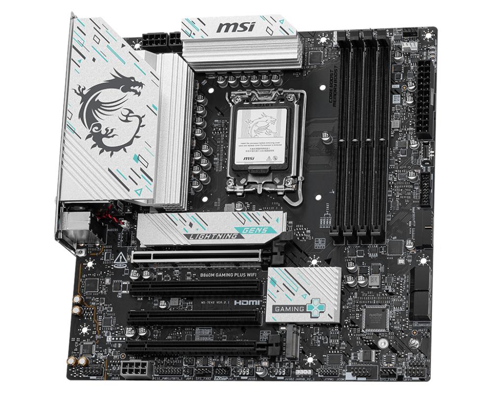 Placa base msi b860m gaming plus wifi matx ddr5 lga 1851 - Imagen 3