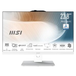 4711377402187 | P/N: 00-AE0722-2203 | Cod. Artículo: DSP0000037684 Ordenador all in one msi am242p - 2089xeu core 5 - 120u -  16gb -  ssd 512gb -  23.8 pulgadas fhd -  freedos blanco