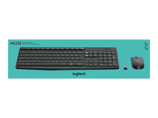 Teclado + mouse logitech mk235 wireless inalambrico resistente a salpicaduras - Imagen 6