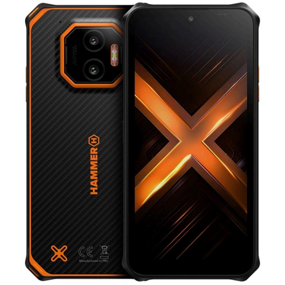 5902983638360 | P/N: TEL001063 | Cod. Artículo: MGS0000030551 Movil rugerizado hammer energy x2 5g 6 - 128gb negro - naranja