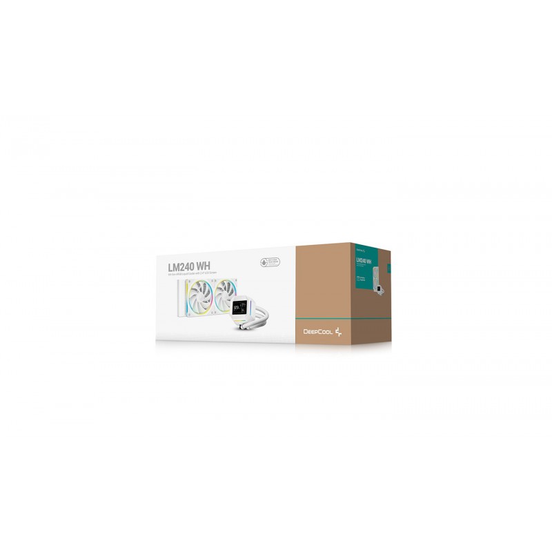Kit refrigeracion liquida deepcool lm240 rgb 2x 120mm blanco - Imagen 6