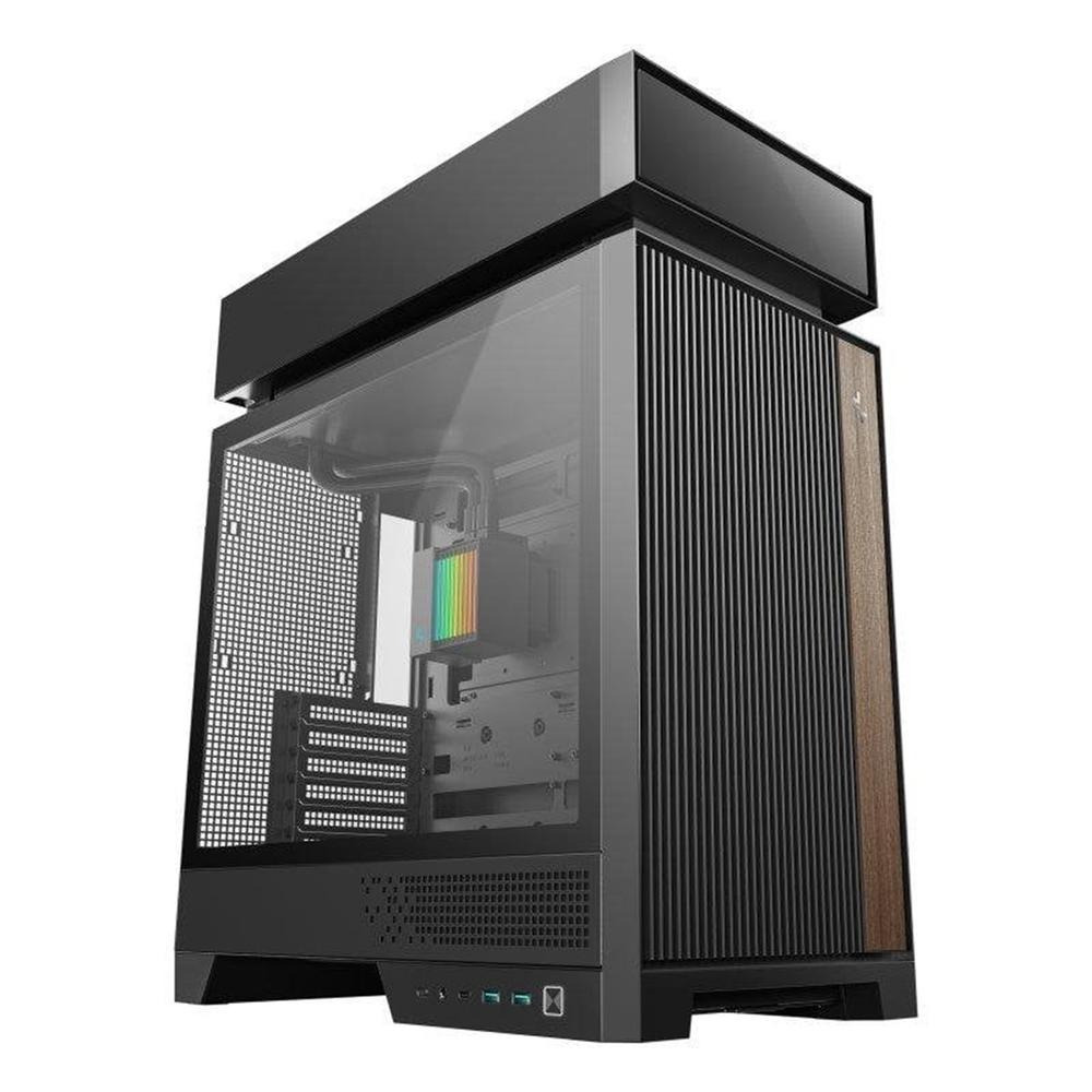 6933412765295 | P/N: R-CL6600-BKNNA0-G-1 | Cod. Artículo: DSP0000042168 Caja ordenador gaming deepcool cl6600 wh atx rgb cristal templado negra y madera