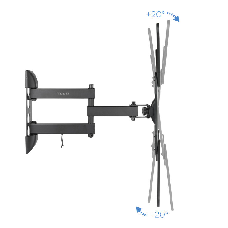 Soporte pared tv tooq lp6055tn - b negro 23 - 55 pulgadas max 30 kg - Imagen 4