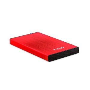 8433281009653 | P/N: TQE-2527R | Cod. Artículo: DSP0000009529 Caja externa tooq tqe - 2527r para hdd 2.5 pulgadas 9.5mm sata 3 usb 3.2 rojo