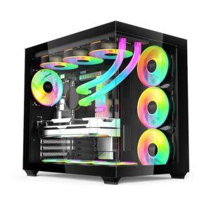 8435099536123 | P/N: XC-800 PRO | Cod. Artículo: DSP0000038497 Caja ordenador gaming xc - 800 pro matx argb cristal templado negra