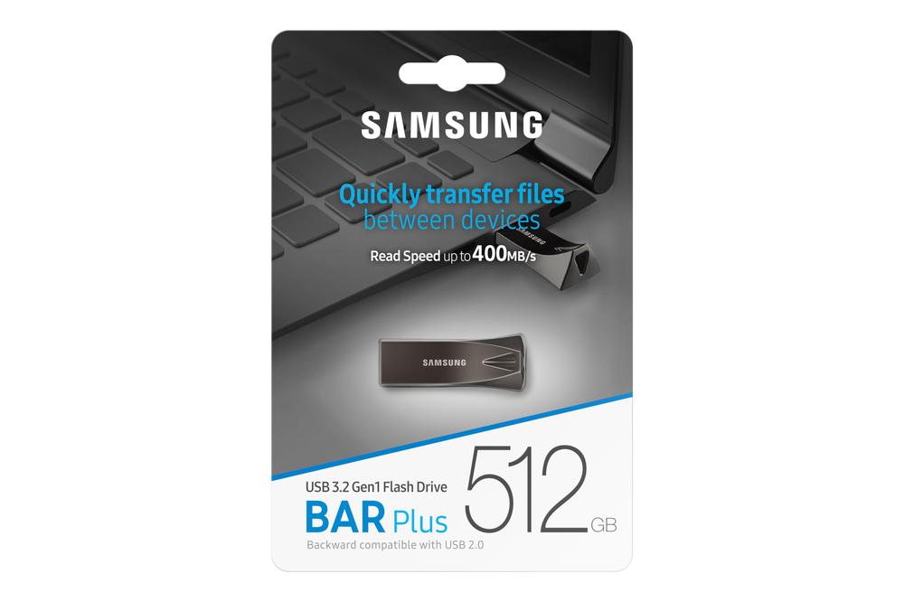 Memoria usb samsung usb 3.1 512gb bar plus titan gray - Imagen 7