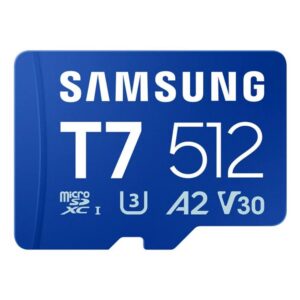 8806097635062 | P/N: MB-MB512T/WW | Cod. Artículo: DSP0000042316 Tarjeta memoria micro sd samsung 512gb sdxc t7 clase10 u3 v30 a2