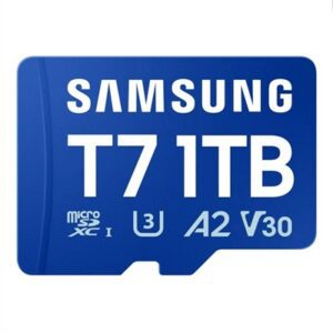 8806097722328 | P/N: MB-MB1T0T/WW | Cod. Artículo: DSP0000042292 Tarjeta memoria micro sd samsung 1tb sdxc t7 128gb clase10 u3 v30 a2