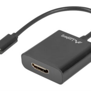 ADAPTADOR USB LANBERG USB-C M 3.1 A HDMI H 15CM DISPLAYPORT ALT MODE NEGRO 5901969418484 AD-UC-HD-01