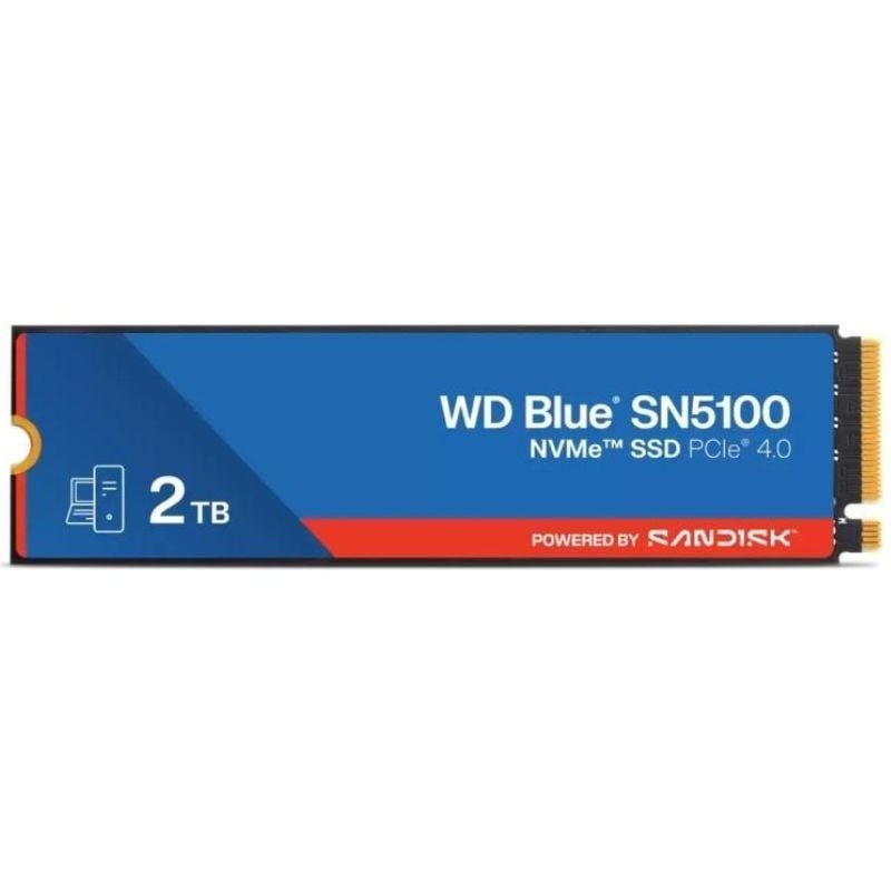 Disco SSD SanDisk WD Blue SN5100 2TB/ M.2 2280 PCIe Gen4/ Full Capacity 718037906263 WDS200T5B0E SND-SSD WD BL SN5100 2TB