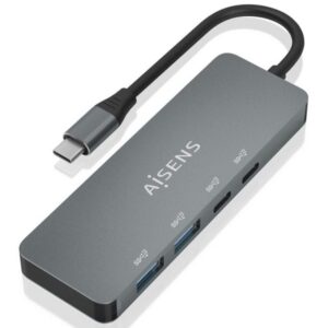 Hub USB Tipo-C Aisens A109-0694/ 2xUSB/ 2xUSB Tipo-C/ Gris 8436574708141 A109-0694 AIS-HUB A109-0694