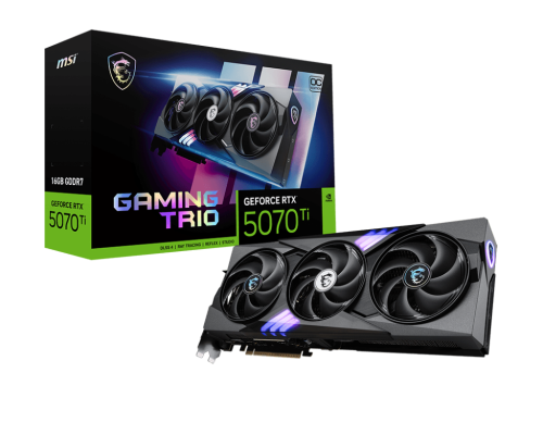 MSI GAMING GeForce RTX 5070 Ti 16G TRIO OC NVIDIA 16 GB GDDR7 4711377301541 | P/N: 912-V531-286 | Ref. Artículo: 1397241