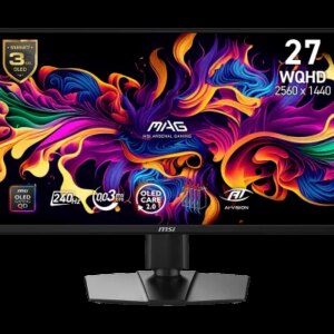MSI MONITOR MAG 272QP QD-OLED X24. 26.5" 2560x1440 QD-OLED PLANO. 2400HZ. NEGRO 4711377379311 | P/N: 9S6-3CF89A-001 | Ref. Artículo: 1406846